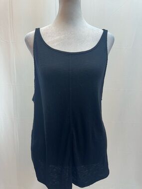 Free People Black Scoop Tank Top L